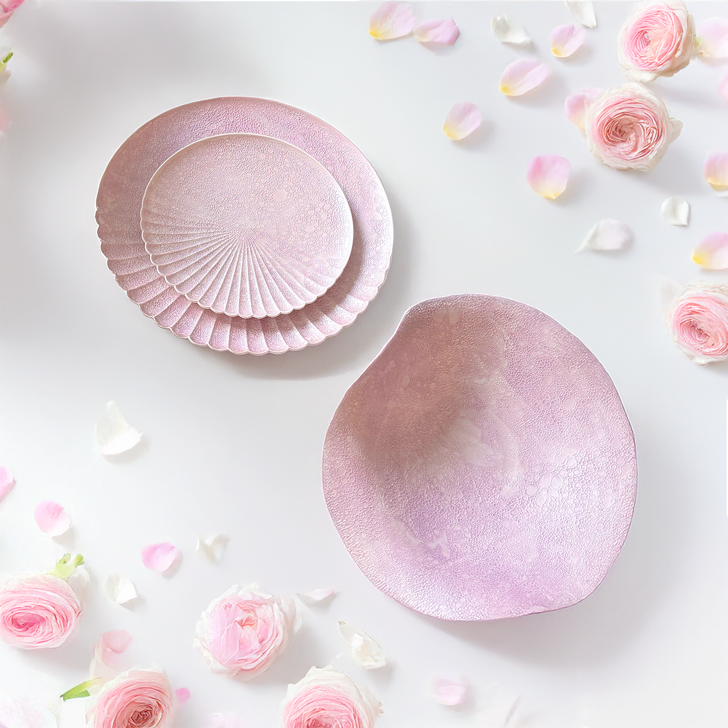 Ocean Bubble Handmade Dinnerware Set - Purple