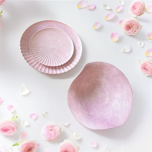 Ocean Bubble Handmade Dinnerware Set - Purple