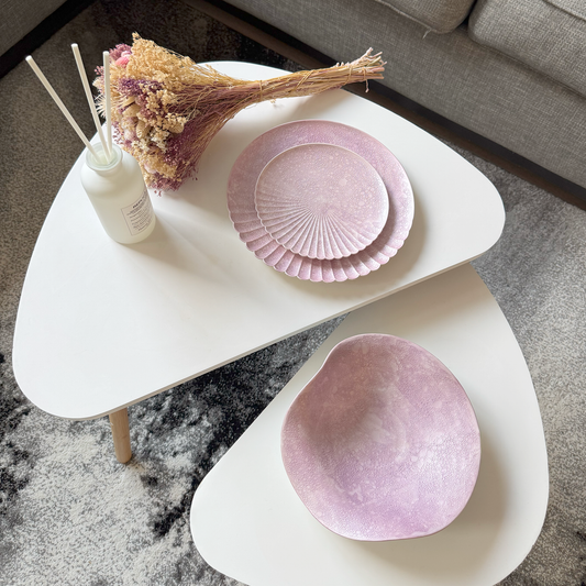 Ocean Bubble Handmade Dinnerware Set - Purple
