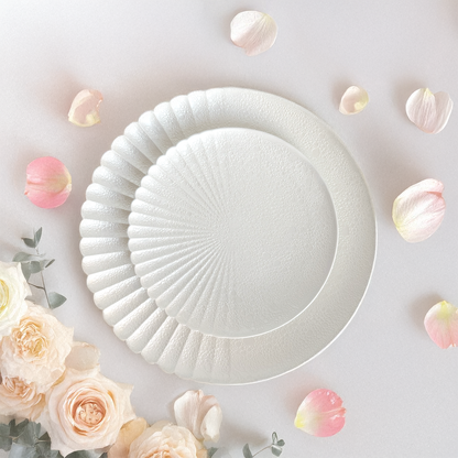 Ocean Bubble Handmade Plate Set - White