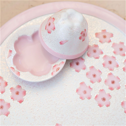 Cherry Blossom Handmade Teapot and Cup Set -  Pink