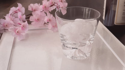 Mt. Fuji x Cherry Blossom Color-changing Rock Glass by Edo Glass