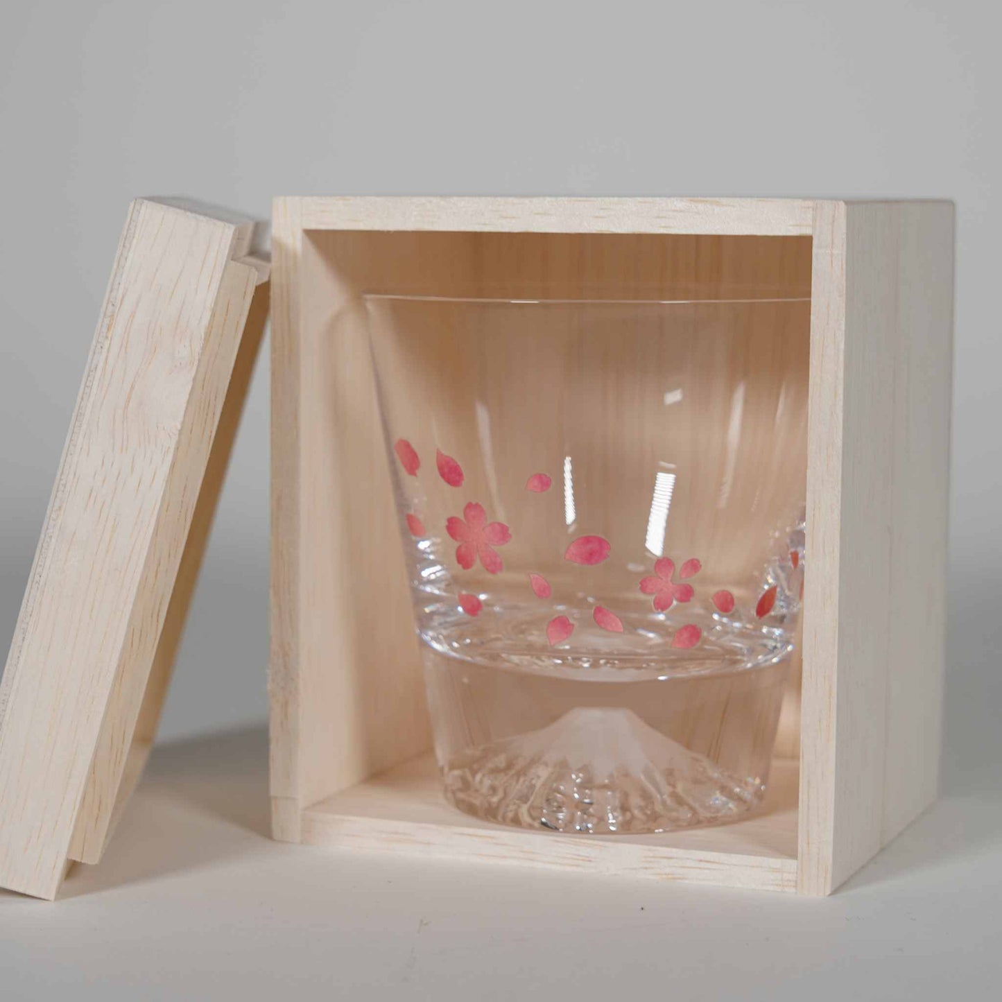 Mt. Fuji x Cherry Blossom Color-changing Rock Glass by Edo Glass